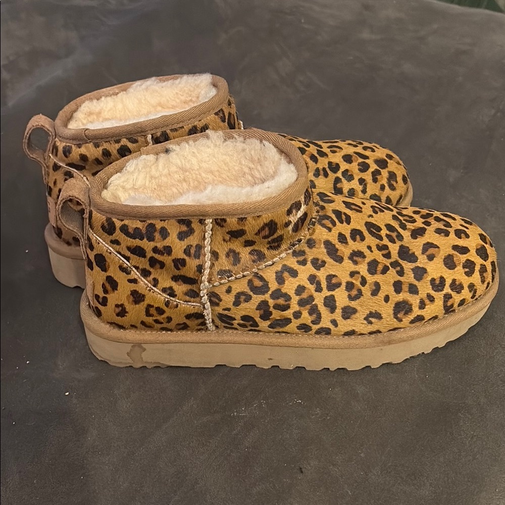UGG Leopard Print Ankle Boots